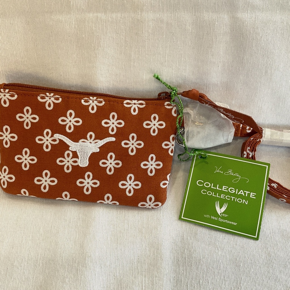 Vera Bradley Collegiate Collection University of Texas ID Lanyard - nwt